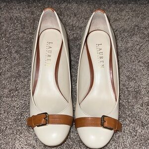 Lauren Ralph Lauren Women's White and Brown Loafers